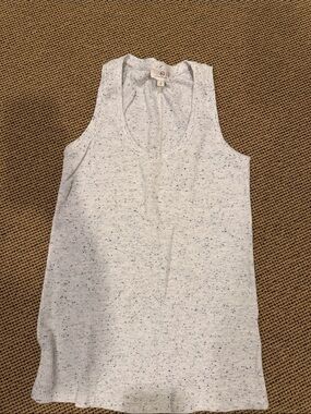 AG - Light Gray Speckled waffle Tank - Casual Knit Women's Top